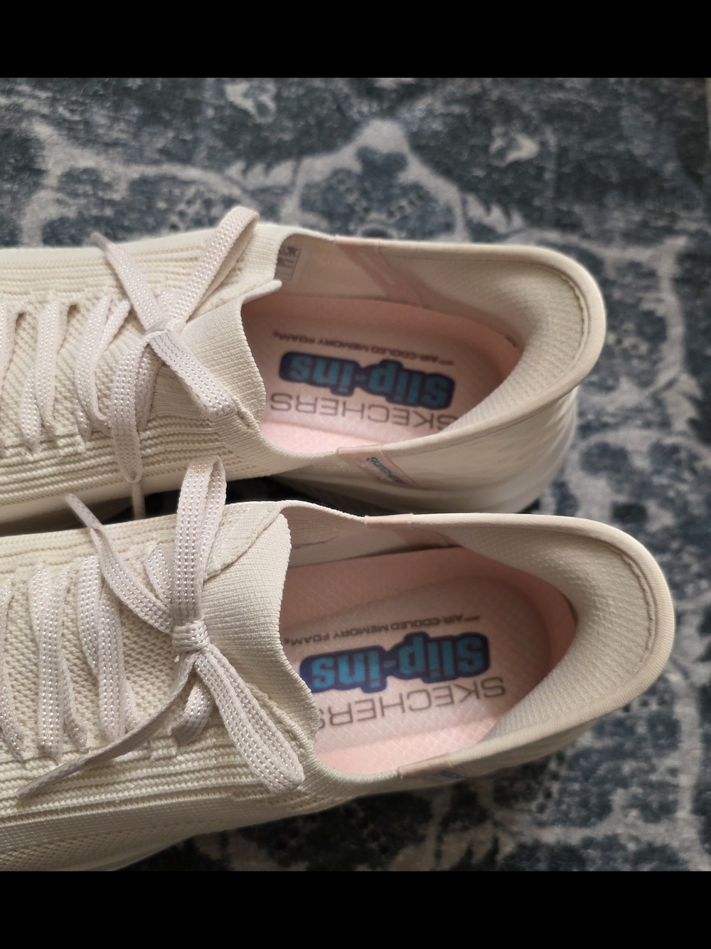 Skechers Pale Pink Knit Slip-Ins Natural Training Sneakers Size 9 - Picture 4 of 14